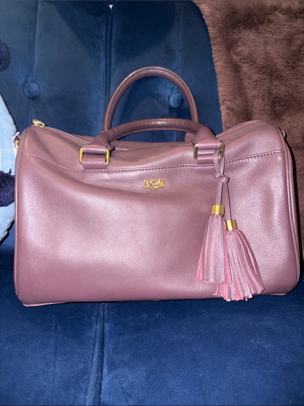 Ugg purple leather satchel